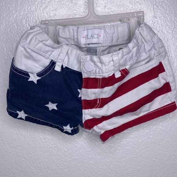 Fourth Of July Outfit Bundle USA Stars & Stripes Shorts and Tank Top 2/4T - Picture 2 of 8